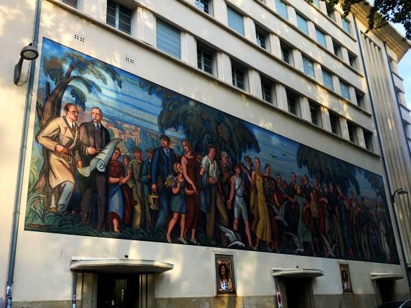 Bourse du Travail lyon mural art mosaic