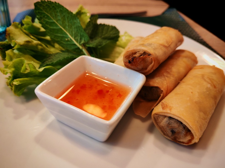 vegetable nems La Maison Thai asian vegan food in lyon trip 