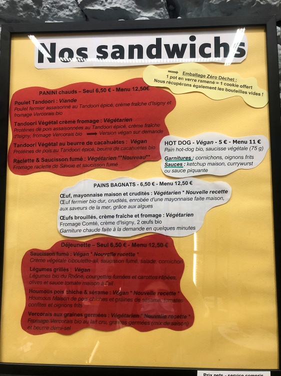 La Luciole menu formule lyon trip