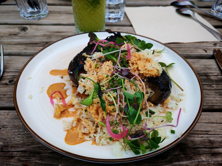 vegan food in lyon eggplant rice miso Léquilibriste lyon