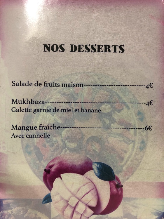 Asmara lyon vegan vegetarian menu