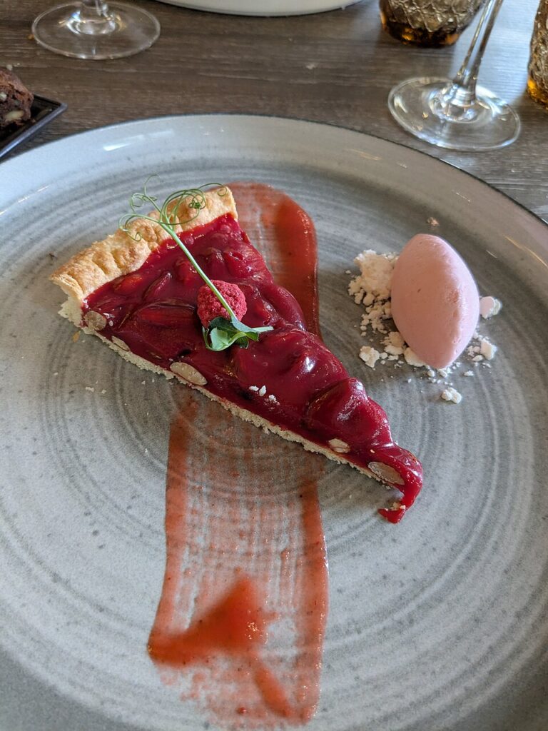 Tarte et glace à la praline