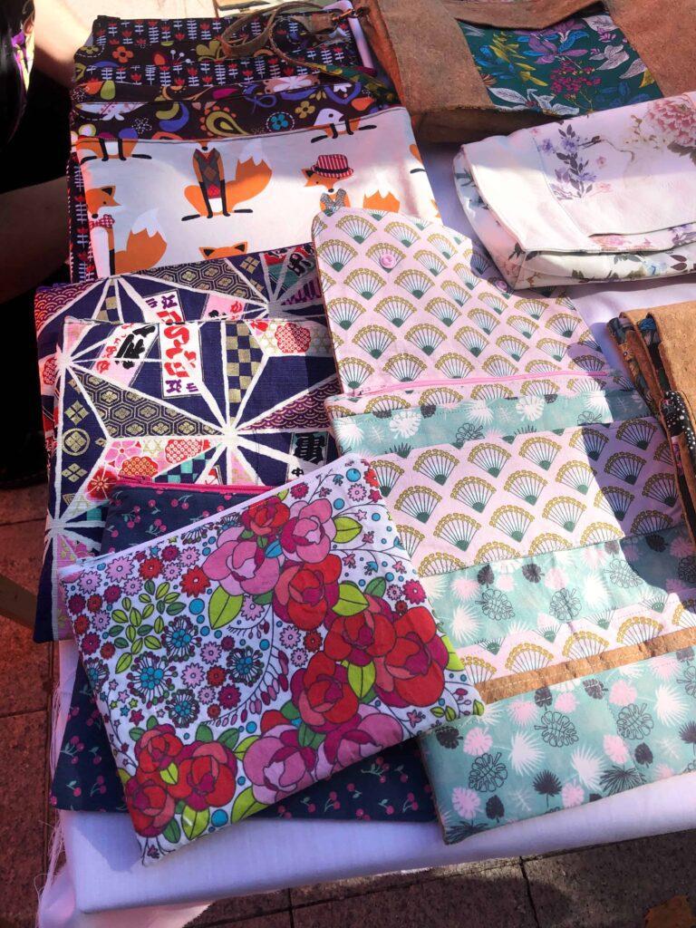 La Taniere D'Etha with display of maroquinerie bags and pounches
at vegan place lyon france on place de la republique in 2022
