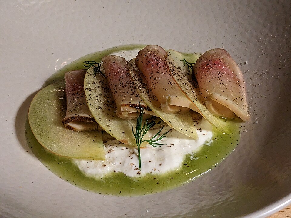 Lyon 1er Rue de l'Arbre Sec Restaurant Cercle Rouge Espadon mariné