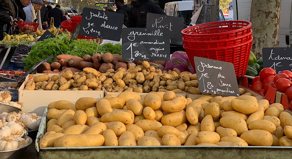 Marché de la Croix Rousse pomme de terre lyon
