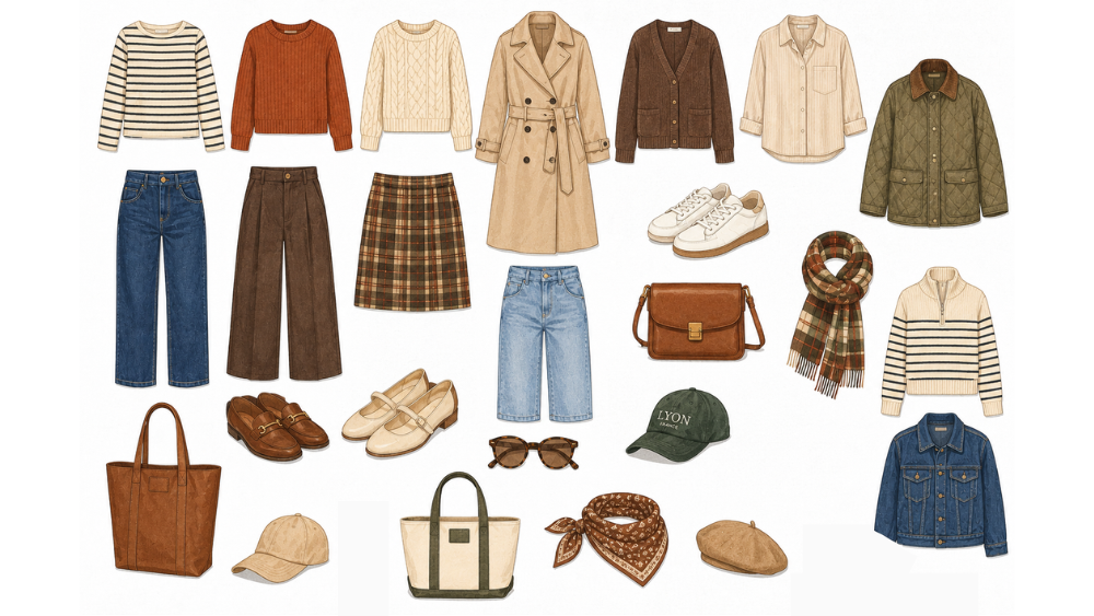 lyon packing clothes outfits autumn lyon trip