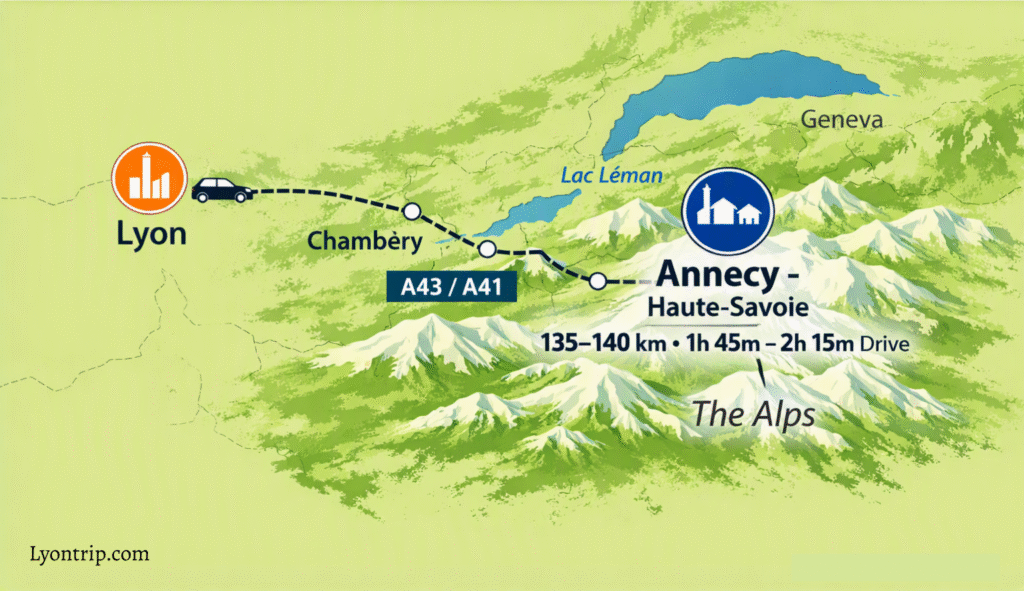 lyon to annecy map lyon trip