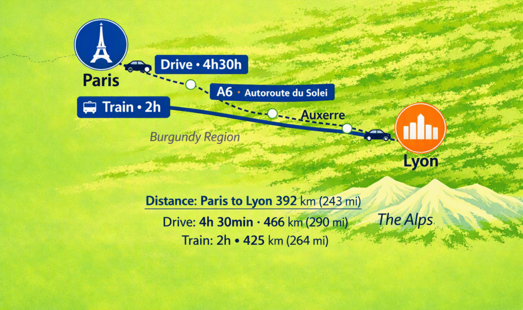 paris to lyon map lyon trip