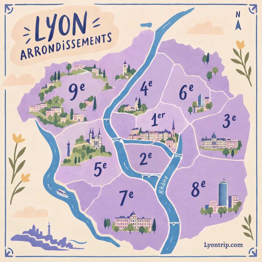 lyon arrondissements map lyon trip 3